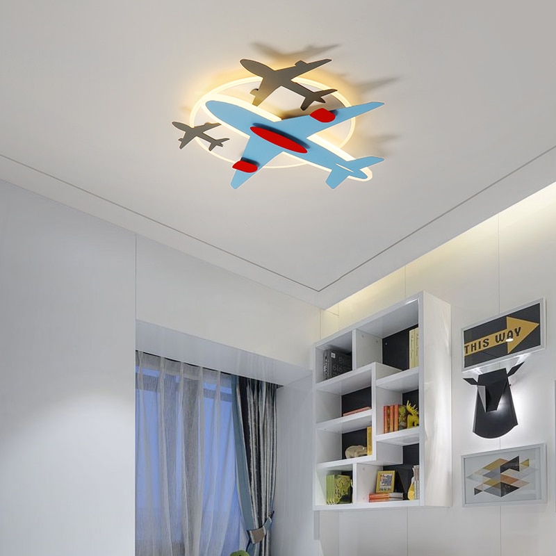 Modern style Airplane Led Ceiling Light chandelier for Childrens Bedroom