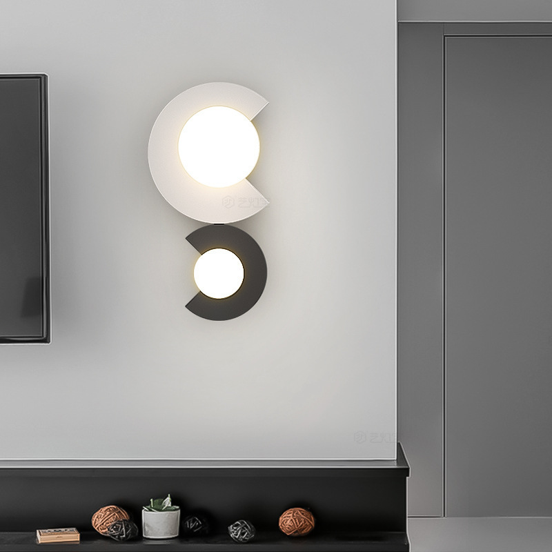 N-Lighten Modern Wall Light with Geometric Design, Dimmable Sconce for Home, Industrial Style Fixture