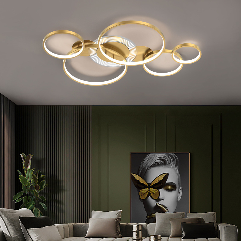Lamps modern minimalist atmosphere led ceiling lamp ultra-thin minimalist living room lamp Nordic personality designer bedroom lamp