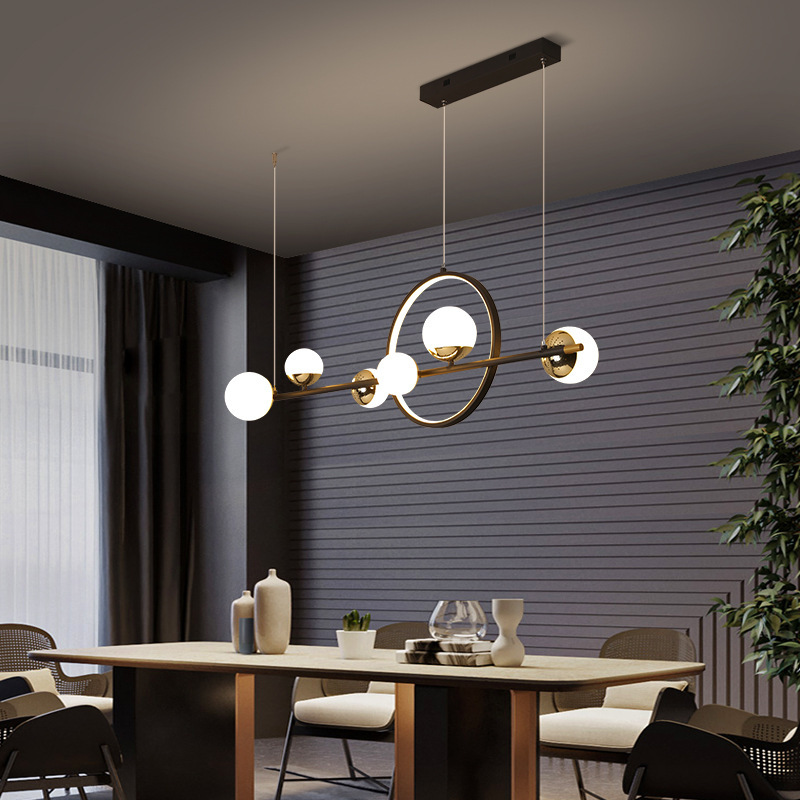 Creative Nordic restaurant chandelier magic bean led light post-modern dining table dining room bar clothing store study chandelier