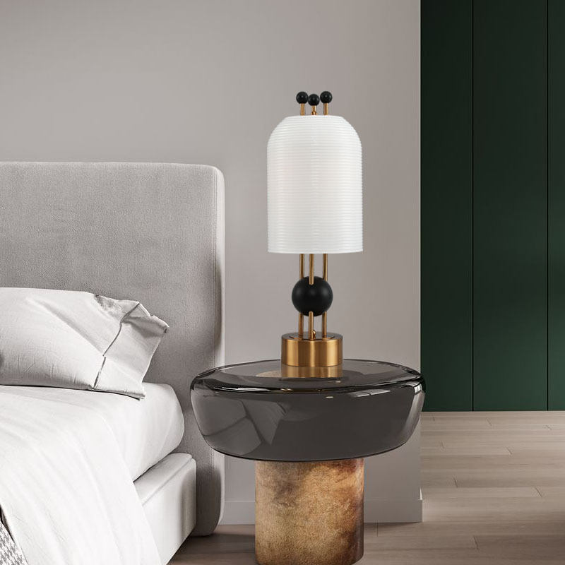 Postmodern minimalist creative bedside table lamp designer model room bedroom living room study glass floor lamp