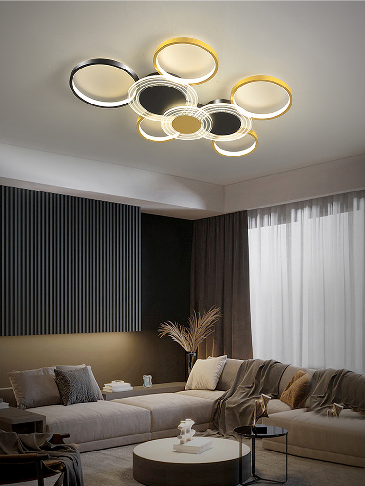 Living room lamp simple modern atmosphere ceiling lighting Nordic luxury bedroom chandelier-1100x800m