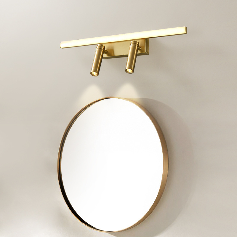 Modern minimalist led mirror headlight wash basin bathroom lighting LED golden wall lamp