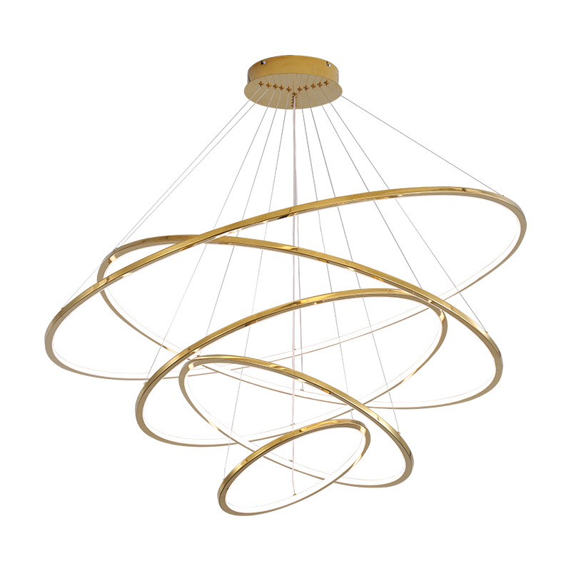 Nordic modern design led goldern ring chandelier for living room bedroom drawing room