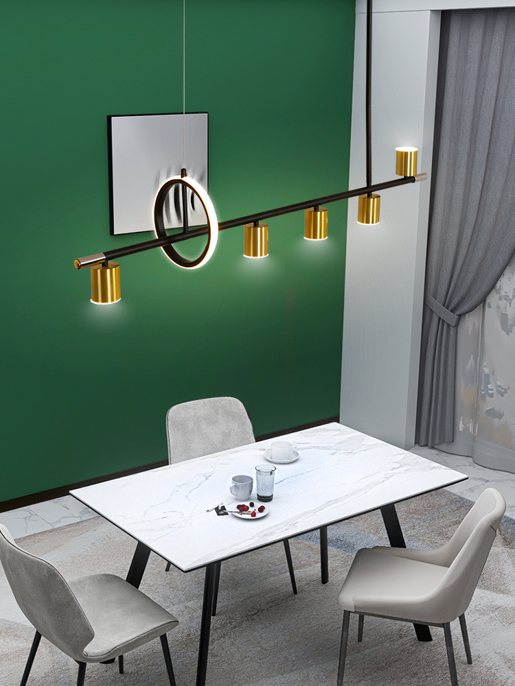 Dining room chandeliers modern minimalist long dining table chandeliers
