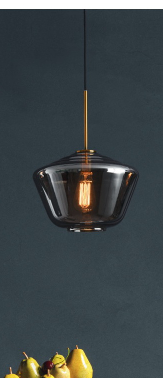 postmodern Smoke gray glass Fish tank pendant lights for dining room villa living room luxury hanging lamp loft light
