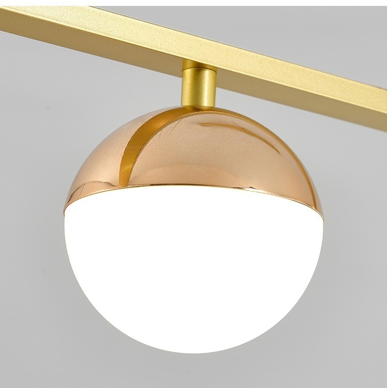Modern and simple golden Led long chandelier For living room Dinning Table