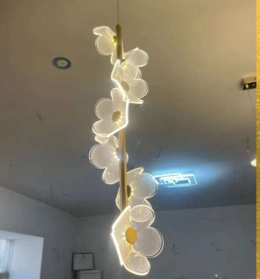 Modern minimalist style flower base acrylic pendant lamp for livingroom bedroom bedside
