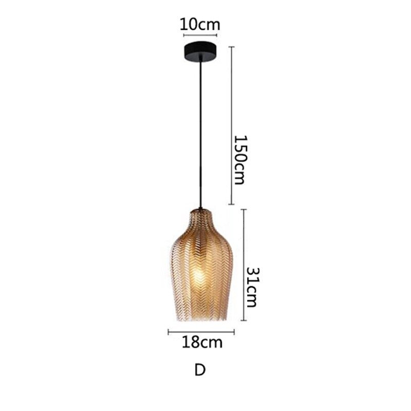 Glass pendent lamp restaurant light luxury creative modern simple personality bedside Nordic bedroom bar staircase lamp single head (Copy)