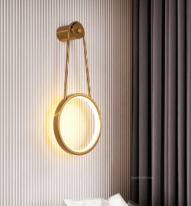 N-Lighten Simple and modern golden LED ring wall lamp for living room bedside