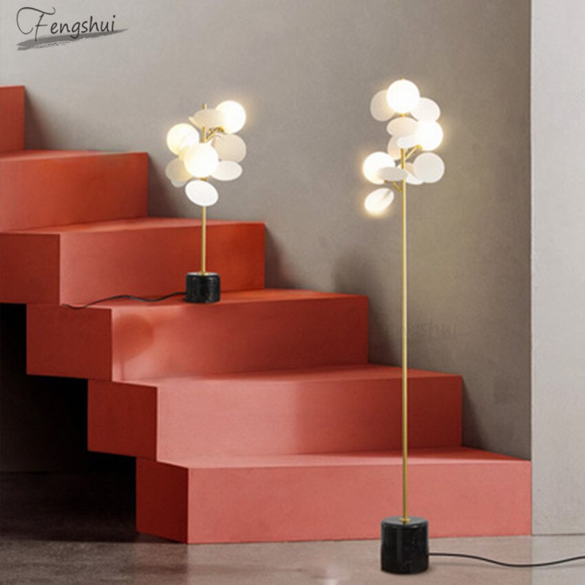 Postmodern LED Petal Home Decor Floor Lamps Living Room Bedroom Bedside Standing Lights Fixtures