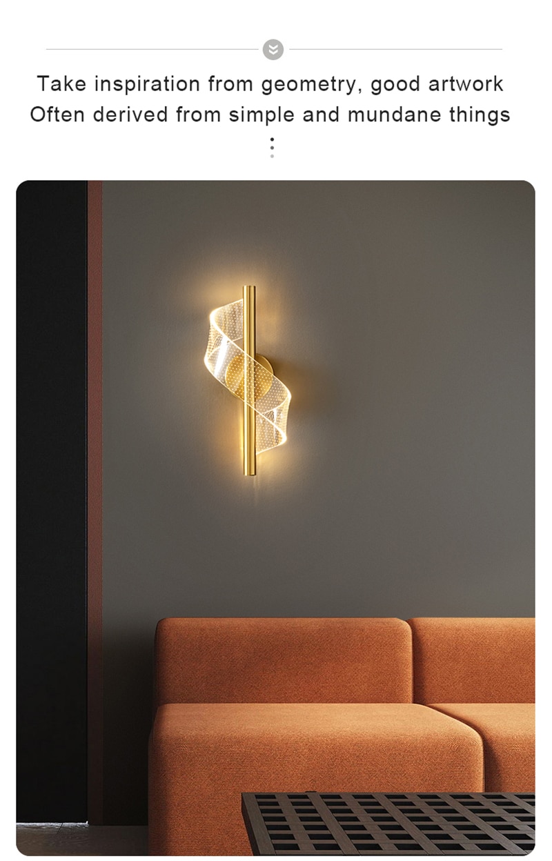 Nordic LED Wall Lamp Indoor Lighting For Home Bedside Living Room Corridor Stairs Decoration Study Luxurious Wall Sconce Light