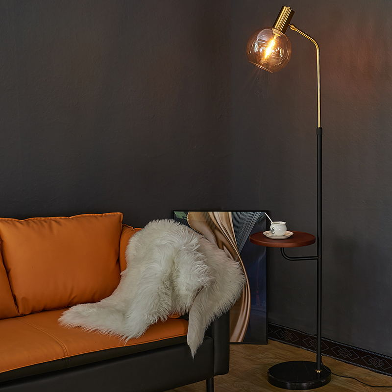 Nordic floor lamp minimalist living room bedroom bedside net red modern light luxury sofa side coffee table integrated vertical table lamp