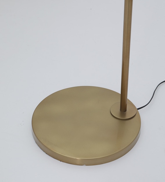 Marcelo Brass Finish Floor Lamp with Metal Base