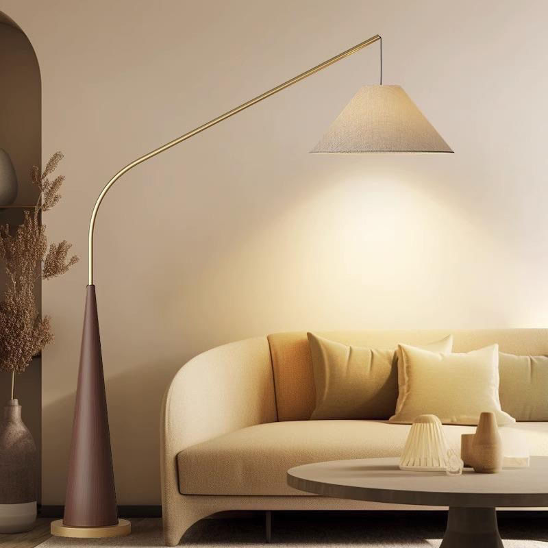 N-Lighten’s  Elegant Arched Floor Lamp |  Bronze Shade  | Living Room Decor
